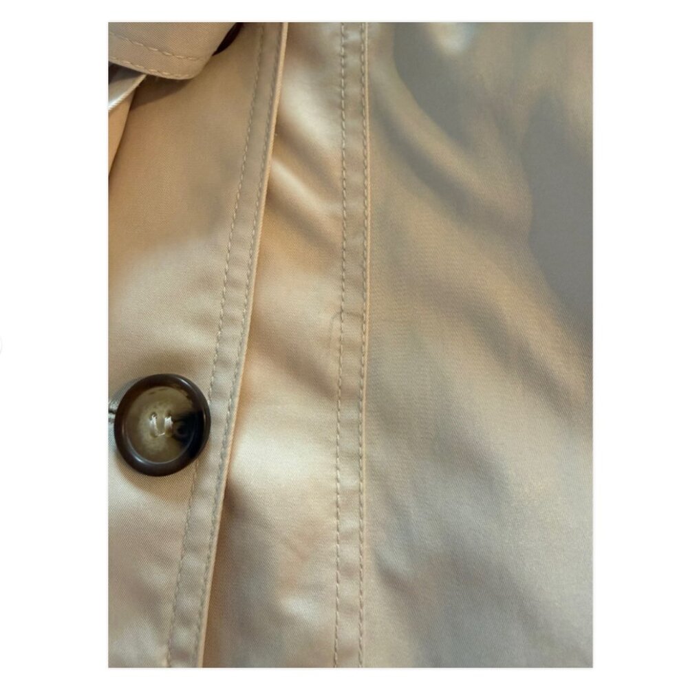 Cynthia Rowley Sleeveless Trench Coat Dress Beige Sz Med Vintage Minimalist EUC - Picture 8 of 8